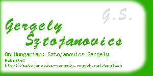 gergely sztojanovics business card